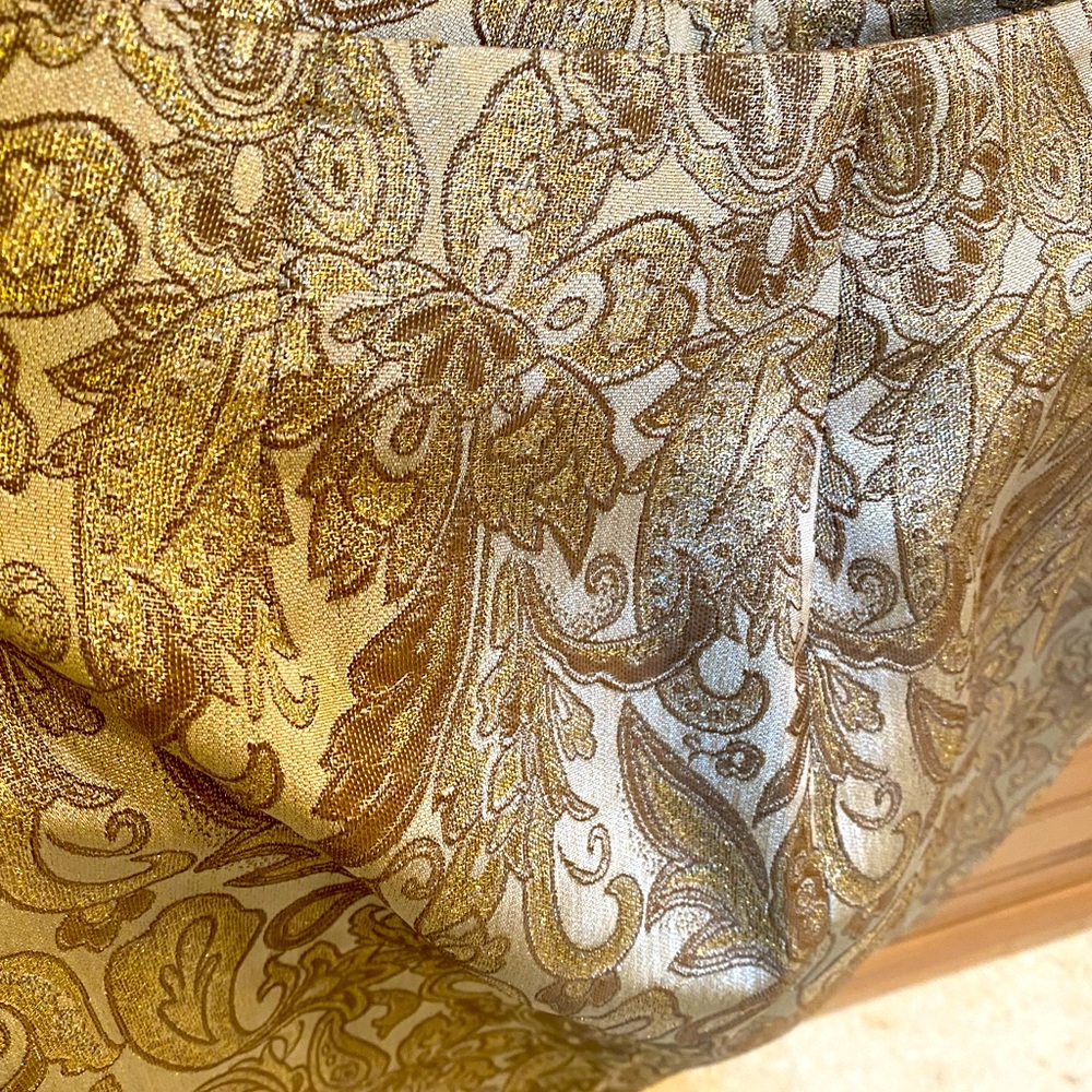 NWOT Boston Proper Dazzling Gold Silver Sparkly fitted Sexy Classic Skirt - Picture 4 of 7